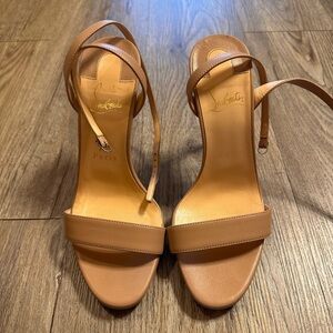 Christian Louboutin 
Loubi Queen Beige Size 37